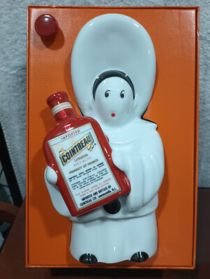 Limoges de France Vintage 11'' Porcelain Cointreau Liquor Bottle Nun Decanter