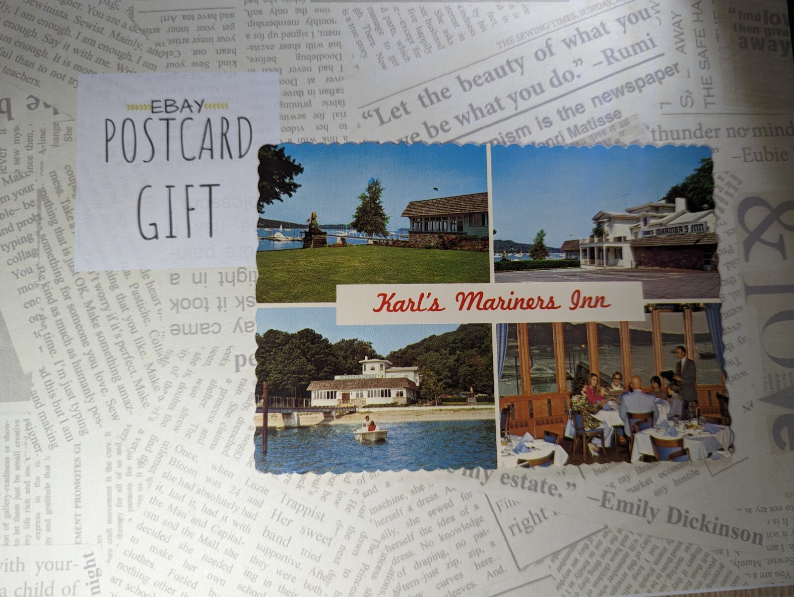 Vintage postcard USA Karls Mariners inn Northport Harbor Long Island NY