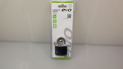 NEW EVO E-FORCE KEY PADLOCK LOCK-WEATHERPROOF Padlock HEAVY DUTY