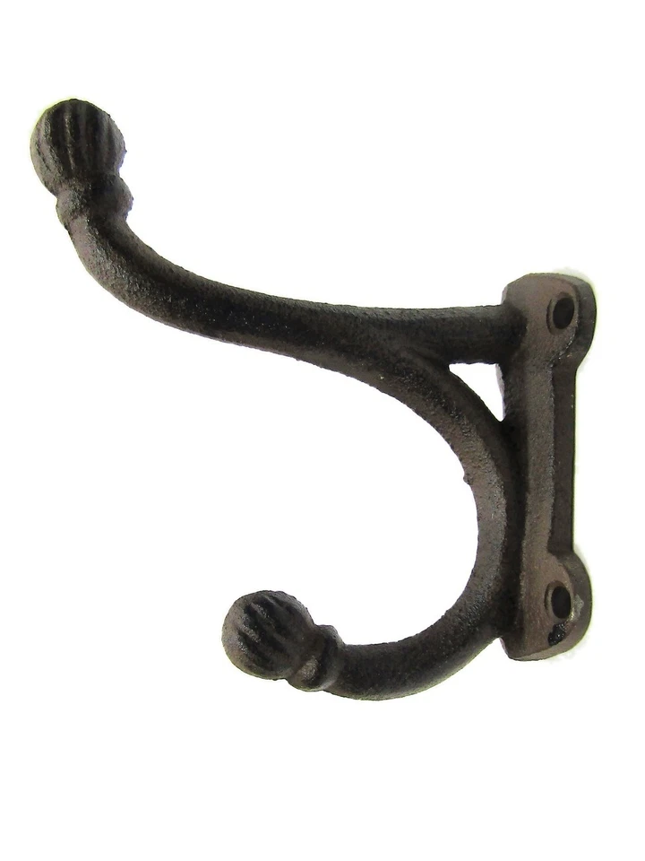 Lote 6 ganchos para abrigo escolar de hierro fundido rústico estilo antiguo herrajes de pared Foto 3 de 4