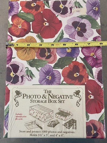 3 New Sets - 6 Total Boxes! Continental Photo & Negative or VHS Pansies Storage - Picture 8 of 11