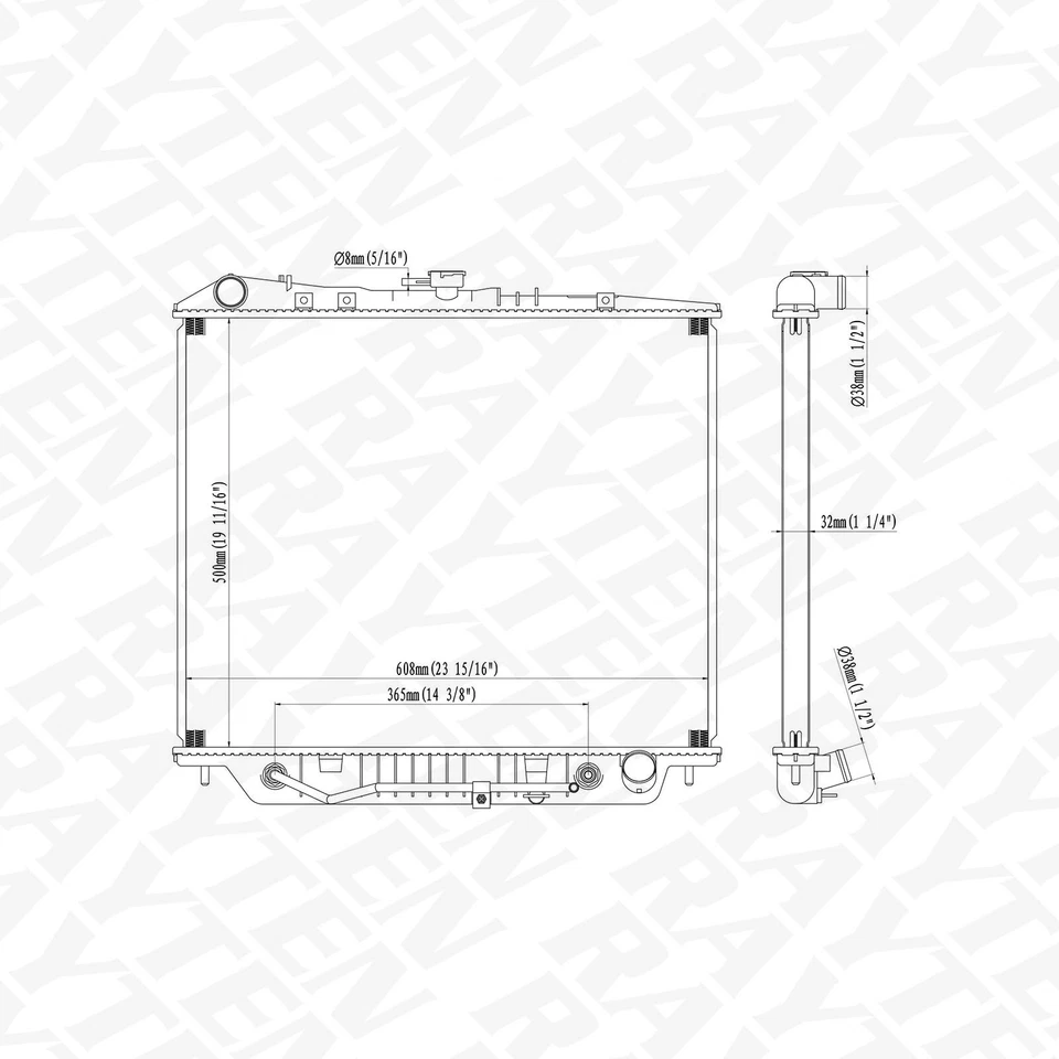 Radiador para ISUZU TROOPER II (UB) | BIGHORN 3.1;1991- Foto 2 de 4