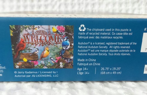 AUDUBON Welcome Friends BIRD Puzzle1000 Pieces Master Piece LINEN + Bonus NEW - Picture 6 of 7