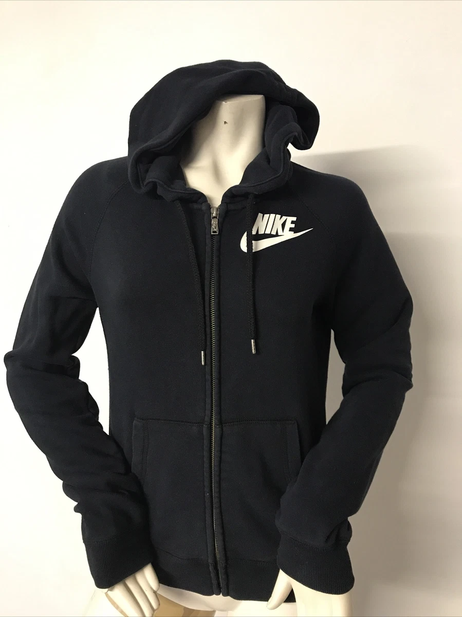 Nike Women Rally Futura Full Zip Hoodie Size XS. Black. 585717 013