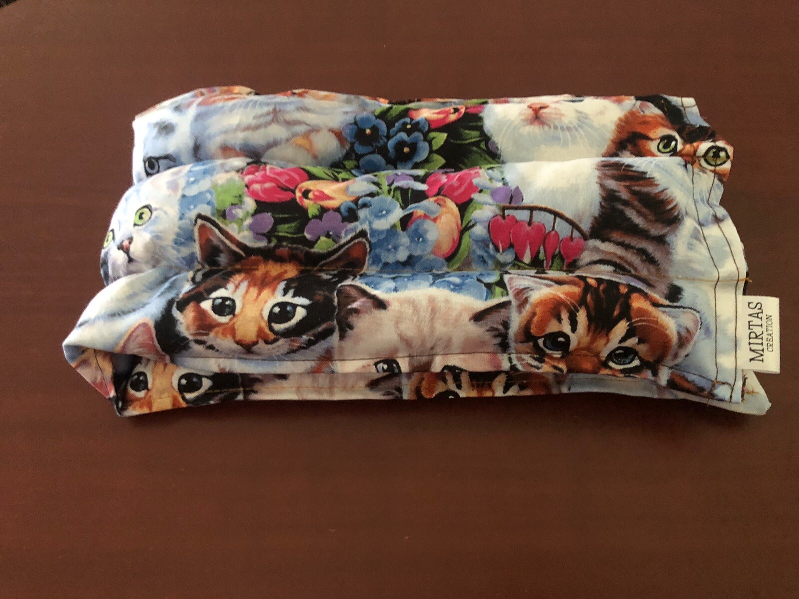 rice flax heat pad hot/cold shoulder neck wrap pack Bag  21x6'' PAIN AID Kitty