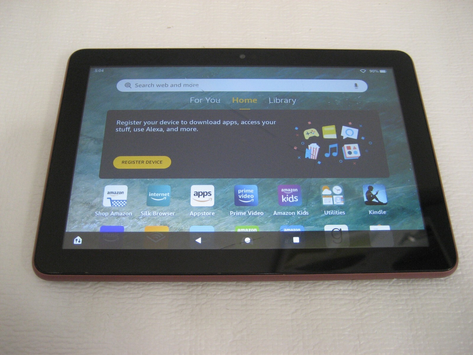 Amazon Fire HD 8 10th Gen Tablet 8" Screen 32GB K72LL3 Plum Screen