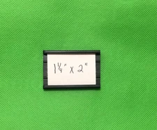 Black C-Channel Label/Tag Holder w/Adhesive Backing 1-1/4" x 2"  (Pkg of 50)