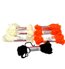 Needloft Plastic Canvas Yarn Orange White Black 10 Yards Each Lot of 7 New