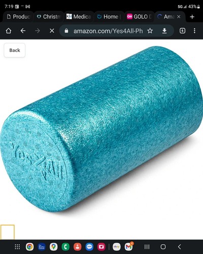 EPP Exercise Foam Roller – Extra Firm High Density Foam Roller – Best for Flexib - 第 1/8 張圖片