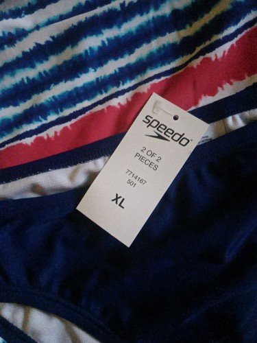 Speedo 2 PC Tankini Swimsuit, Girls XL - Picture 2 of 3