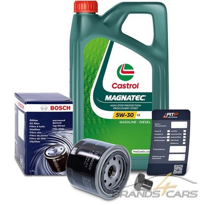 BOSCH ÖLFILTER+5L CASTROL MAGNATEC STOP-START 5W-30 FÜR MAZDA CX-7 2.2 MZR-CD