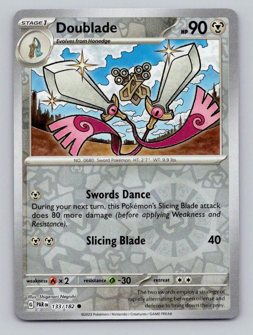 Reverse Holo Doublade 133/182 Common Paradox Rift Pokemon