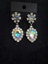 rhinestone pierced earrings 