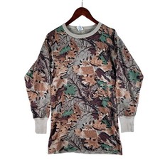 Vintage Bill Jordan's Advantage Camo Shirt Mens XL Morgan Mills Thermal MADE USA