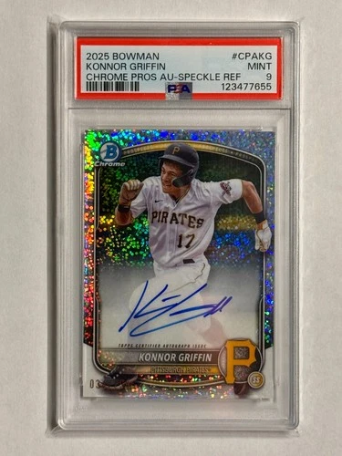 Konnor Griffin - 2025 Bowman Speckle Autograph /299 - #1 Prospect - PSA 9 MINT