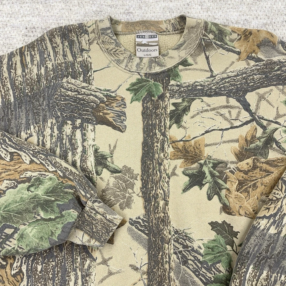 Sudadera De Colección Jerzees Realtree Camuflada Hombres Grande Cuello Redondo Suéter Años 90 Y2K EE. UU. Foto 2 de 4