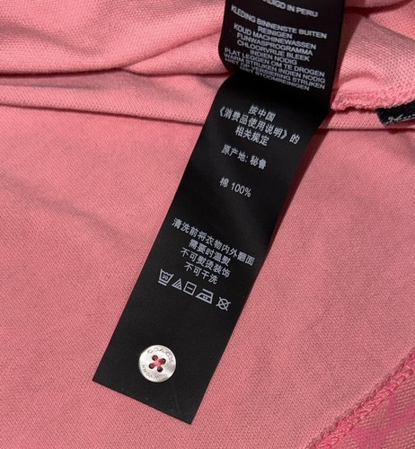 Polo Coach Monogram Firma Logo Uomo Large L Rosa Nera Vedi Foto HTF - Foto 11 di 14