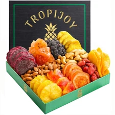 Dried Fruit Gift Baskets for Women – 11 Gourmet Tropical Assortment | 20oz So...