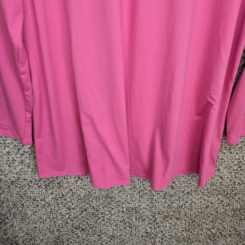 Lane Bryant Top Womens Plus 14/16 Pink Swing Collection Mock Neck Long Sleeve - Picture 5 of 7