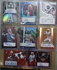 Really Nice Lot Of 7 Football RC, Auto, Numbered Cards NM/ Better