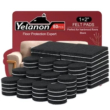 Premium Felt Pads for Chair Legs - 80 Pcs Floor Protectors for Hardwood