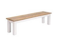 Bank Sitzbank 140Cm Massivholz Mango Weiß Natur NEU Ovp!!!