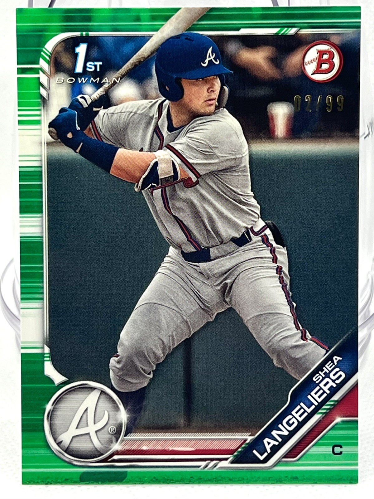 2019 Bowman Draft Green 02/99 Shea Langeliers #BD-67 Rookie