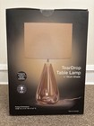 Atmospheres Teardrop Glass Table Lamp, Drum Shade, Inline, E26 Mid-Century — photo 4