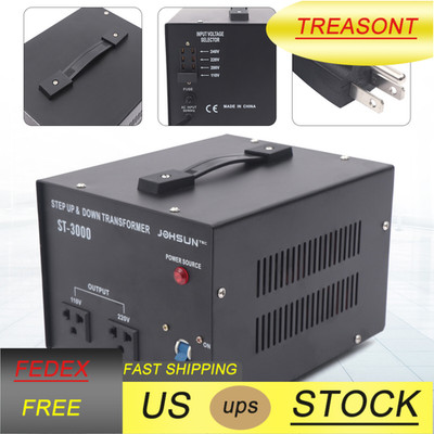 Heavy Duty Power Converter Voltage Transformer Step Up/Down 220v to 110v 3000VA