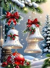 Christmas Bell Diamond Art Kits for Adults Diamond Painting Kit for Adults 12X16