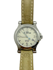 Orologio Timex Expedition Indiglo Donna Quarzo Tono Argento Cinturino Pelle Marrone Data