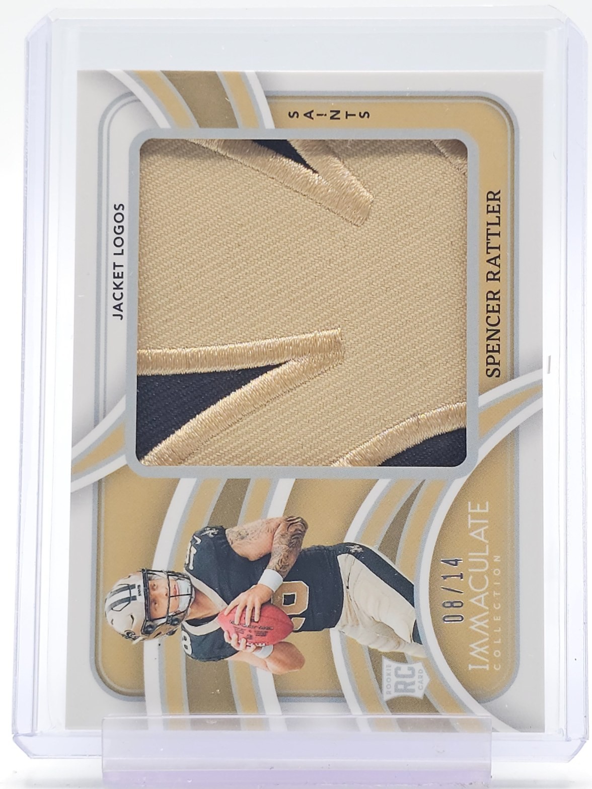 Spencer Rattler Panini Immaculate Collection Rookie Jumbo Logos #RJLSRR Jacket-Logo