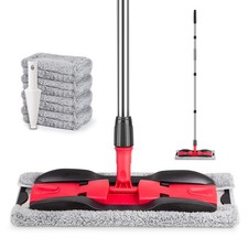 Microfiber Mops for Hardwood Floor Cleaning: Flat Floor Mop with 4 Washable P...