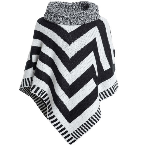Knitted Poncho Girls Shawl Collar Roll Neck Girl Kids Winter Girls 20193 - Picture 8 of 31