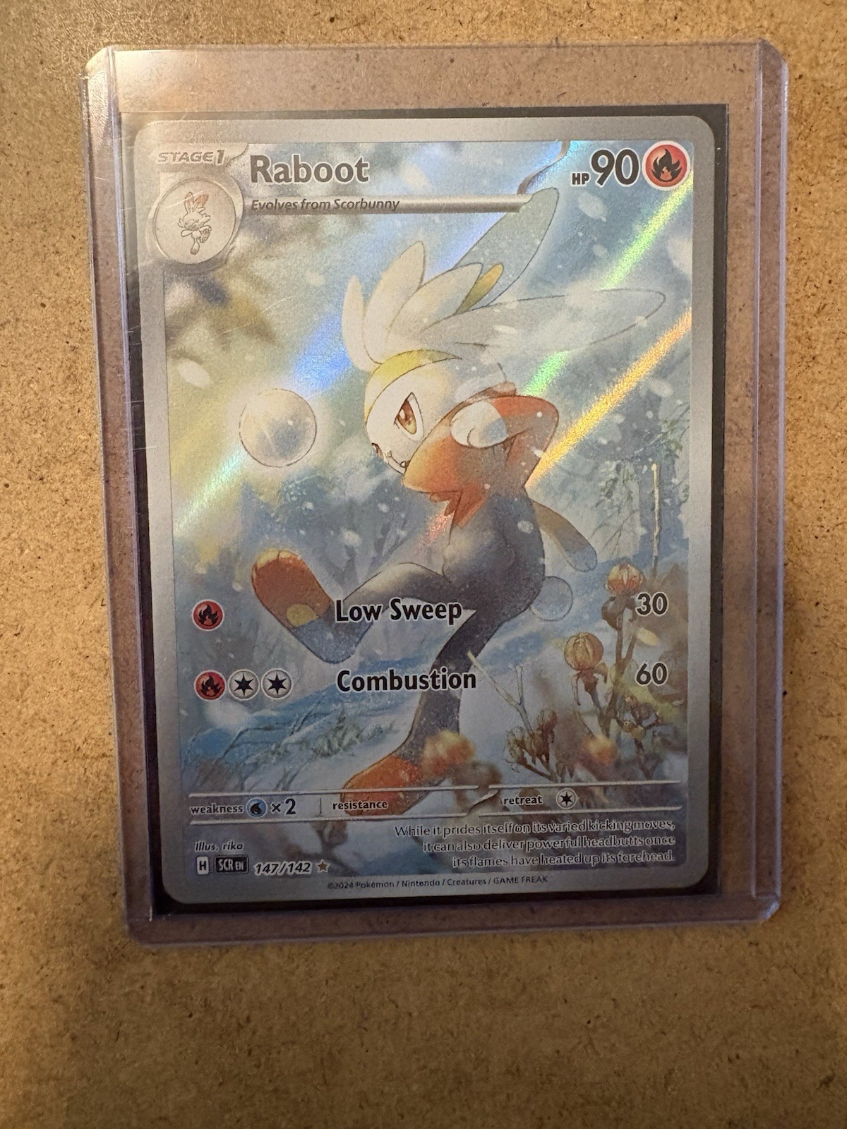 Raboot 147/142 Pokemon Sv07: Stellar Crown Holo