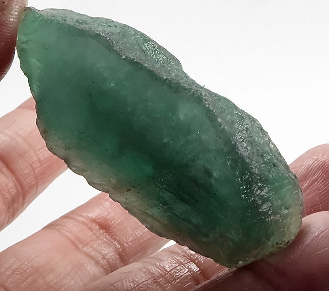 177Ct Natural Green Fluorite Crystal Rough Specimen YVU1299