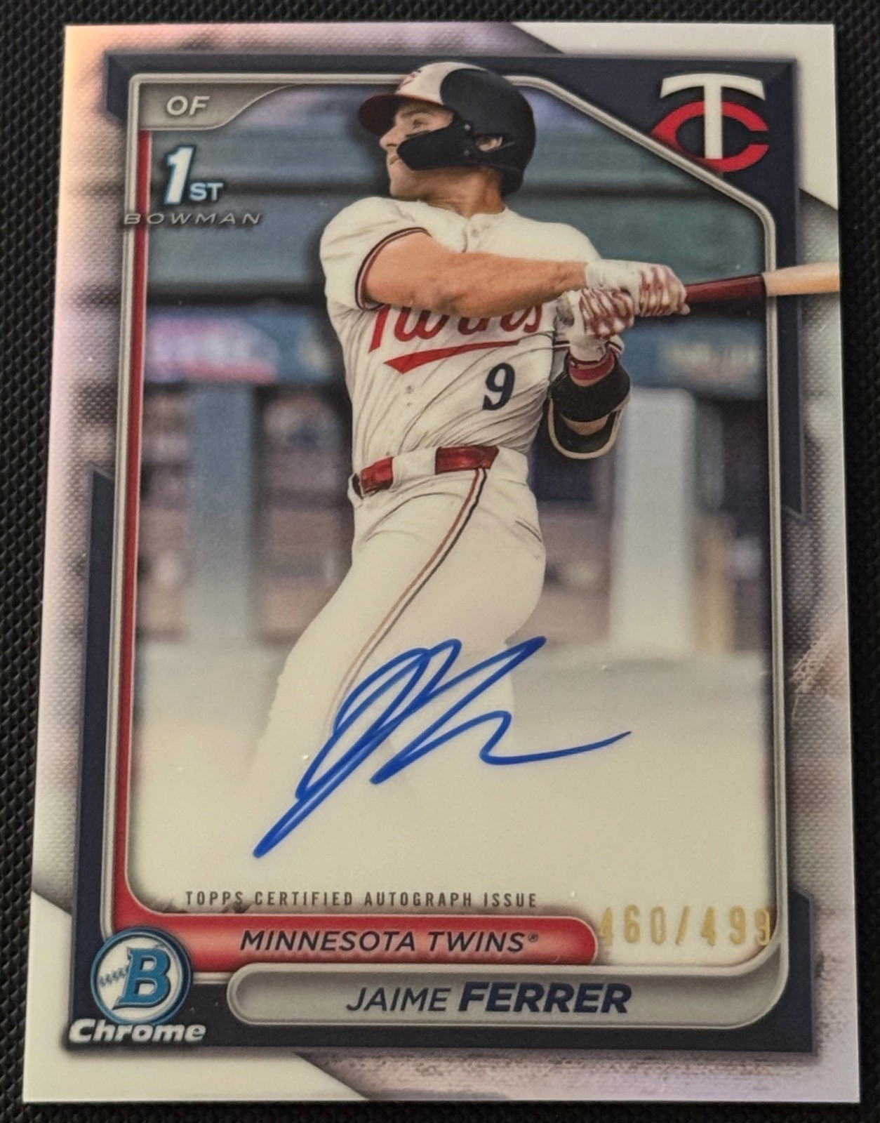 2024 Bowman Draft Jaime Ferrer Chrome Auto Refractor /499 #CPA-JF 1st Twins