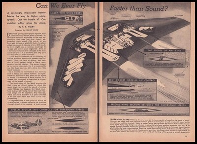 Supersonic Flying Wing 1944 article  Can We Fly Faster Than Sound  Stewart Rouse