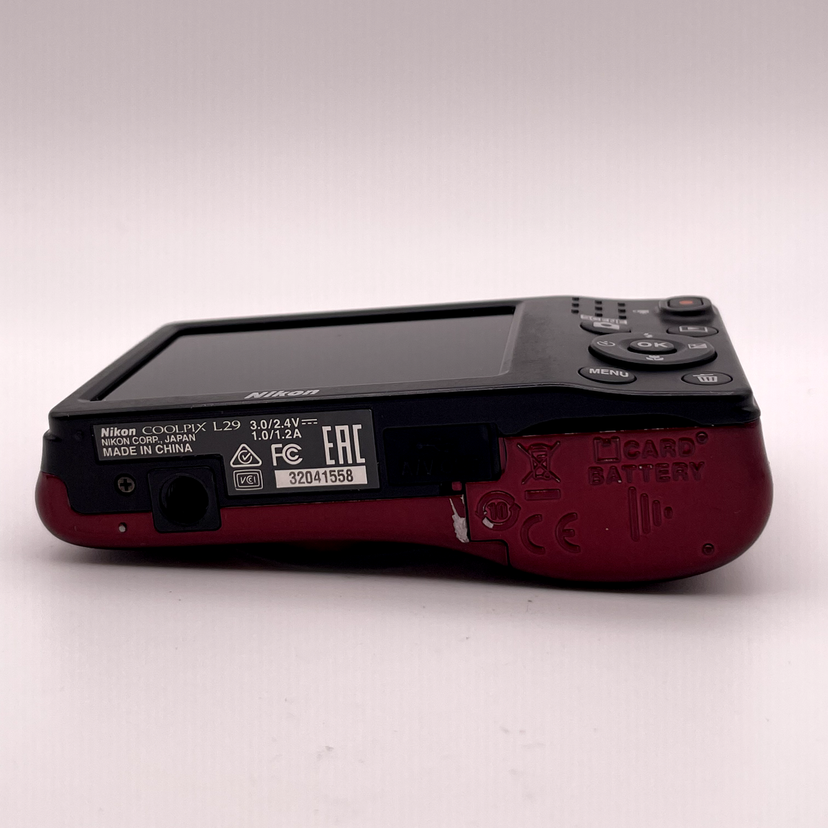 Nikon Coolpix L29 16.1MP Digital Camera – Red – Lens Error – For