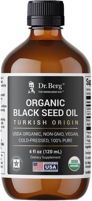 Dr. Berg Black Seed Oil Organic Cold Pressed   Pure Nigella Sativa Black Cumin O