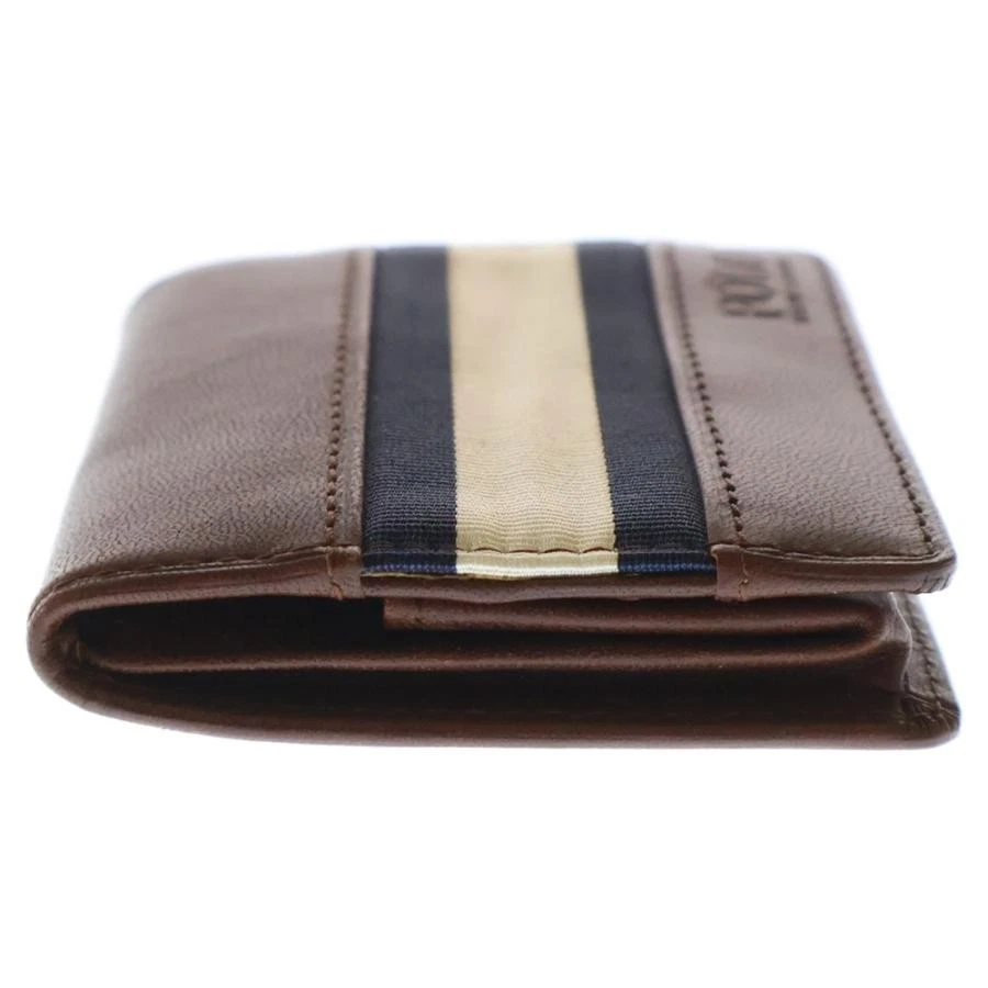 Cartera de monedas de cuero marrón Polo Ralph Lauren Foto 3 de 4