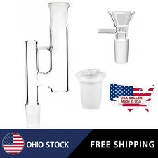 Reclaim Ash Catcher Drop Down Glass Adapter 14mm Male to 14mm Female,Made in USA