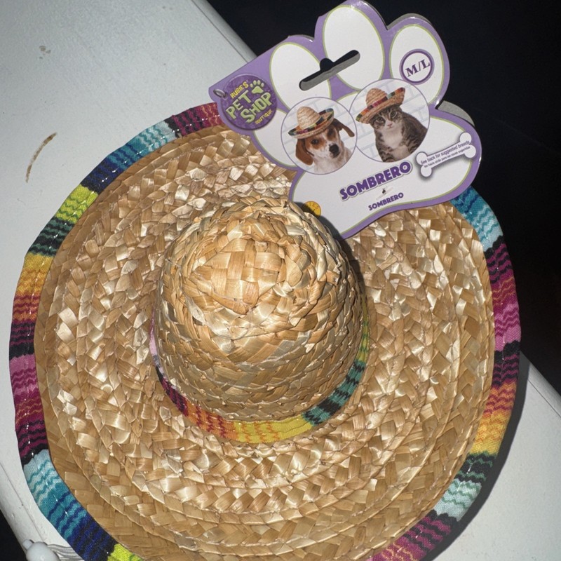 Sombrero Dog Cat Hat Costume Medium Large Size Rubie's Pet Shop Boutique (T39) 