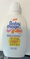 Baby Magic Rich n  Creamy Baby Oil 2 fl oz by Mennen VTG Vintage