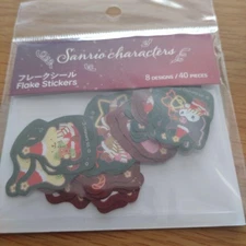 Sanrio Christmas Flake Stickers Hello Kitty My Melody Kuromi Cinnamoroll Pompomp
