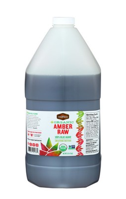 Madhava Organic Amber Raw 100% Blue Agave, 76 Ounce Jug, 4 Jugs Per Case
