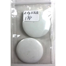 2 Large 1 3/8" White Shank Sewing Buttons Craft Replacement Buttons vn