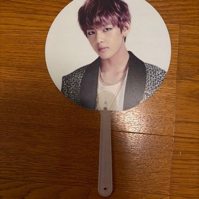 BTS V Taehyung WAKE UP Official Fan Uchiwa Fan Card Non-damaged