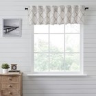 Frayed Lattice Curtain Valance, Oatmeal, 16x72