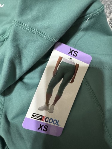 Donna 32 Gradi Cool Capri Verde Elasticizzato 15&1/2 Cuciture Interne Xs - Foto 4 di 5